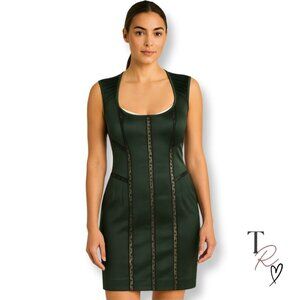 Betsey Johnson Sleeveless Sheath Dress with Corset Lace-up Back in Black Size 0